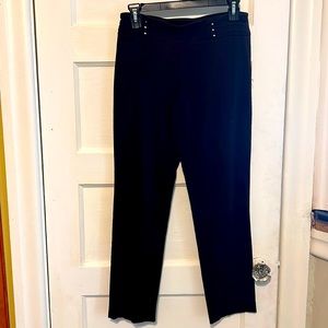 Macy's JM Collection Brown Studded Pull-On Tummy Control Pants Comfy Stretch M